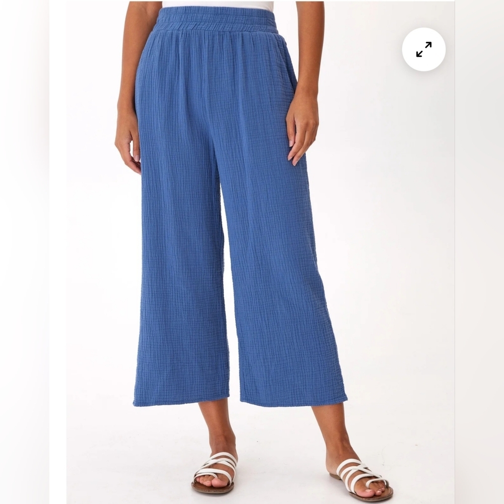 Women's Blue Wide-Leg Pants